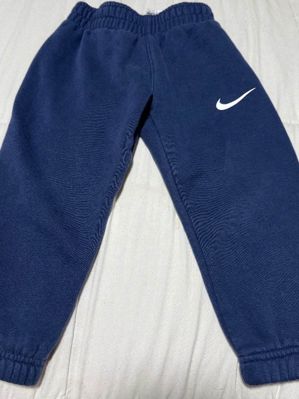 Nike 2T Blue Fleece Jogger Pants Pull-On Elastic Waist Solid Logo - Picture 1 of 7